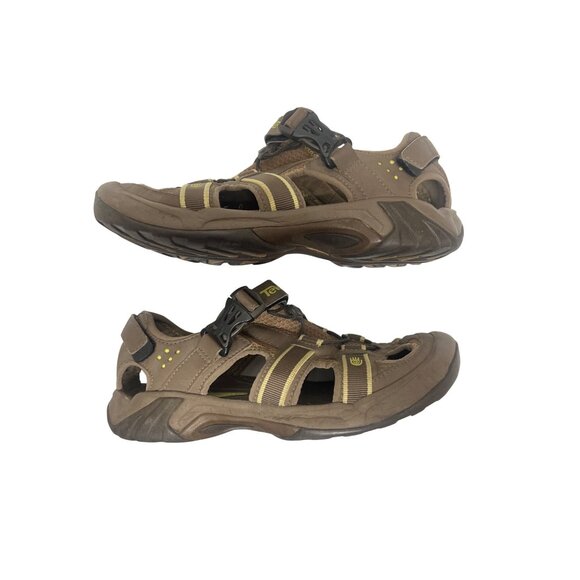 Teva Brown Chocolate Chip Leather Omnium Hiking Sandals - Picture 12 of 12